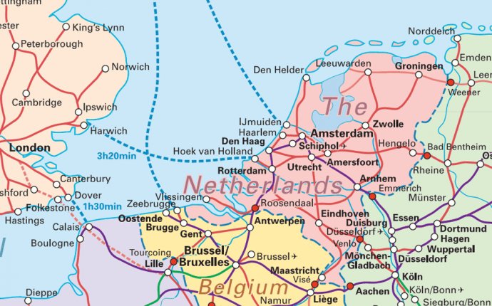 Netherlands To Belgium Train Map