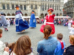 a festival in a city square in Belgium