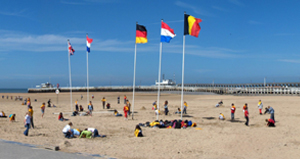 Belgium's sandy beaches are popular with tourists from Holland and Germany