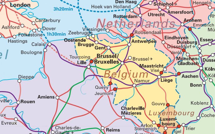 Holland and Belgium Map