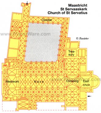 Maastricht Church of St Servatius - Floor plan map
