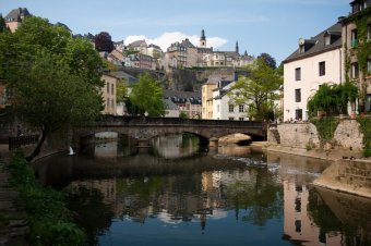 Picture of the river in the city of Luxemburg