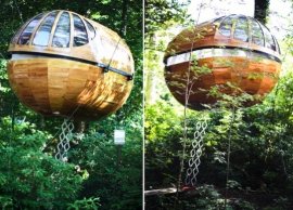 treehouses, love nest, Time Circus, Air Hotel, recycled materials, solar-power, Belgium, green design, sustainable design, eco-design, high-flying hotel rooms, eco-tourism