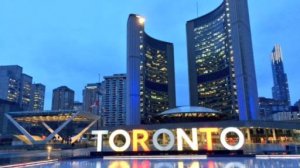 The ‘Toronto’ sign was lit up in the colours of the Belgian flag after deadly terror attacks killed over 30 people in Brussels on Tuesday, March 22, 2016.