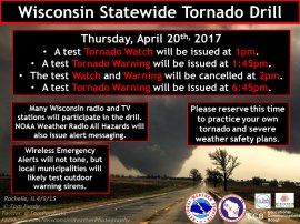 Wisconsin State Tornado Drill 2017